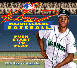 Ken Griffey Jr. Presents Major League Baseball (USA) Title Screen